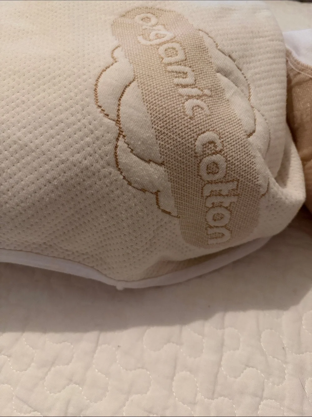 Organic Cotton Mattress Protector - White twin xl